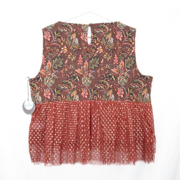 Anthropologie Eva Franco Jacquard Sleeveless Top - XL Petite XLP - Picture 8 of 15